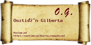 Osztián Gilberta névjegykártya
